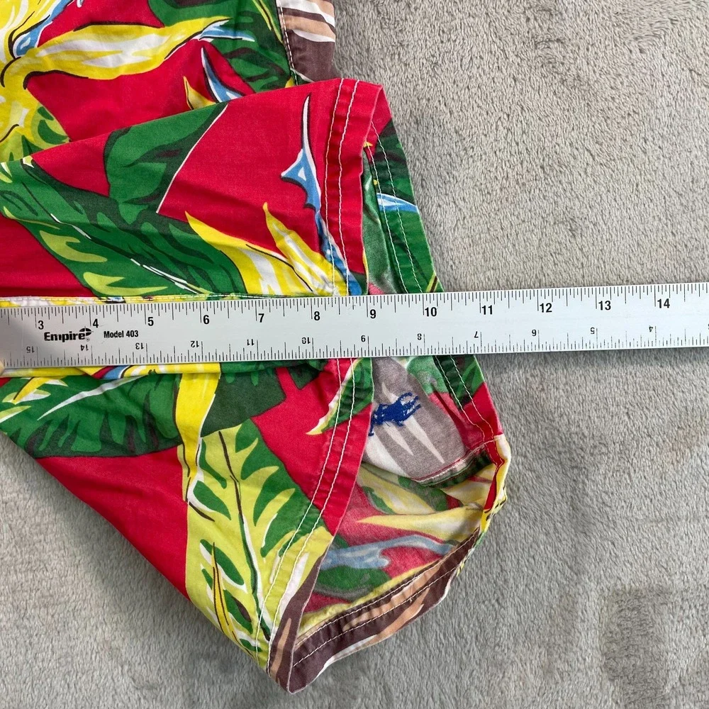 Vintage Polo Ralph Lauren Board Shorts Men 32 Multi Birds‎ of Paradise Hawaiian